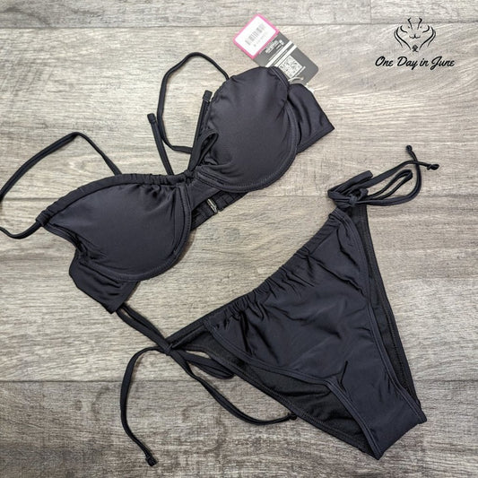 Shekini Underwire Drawstring Bikini Swimsuit Size S