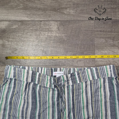 Liz Claiborne Striped Linen Pants Size L