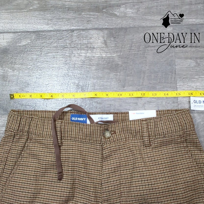 Old Navy Hounds Tooth Straight Leg Pants Size M