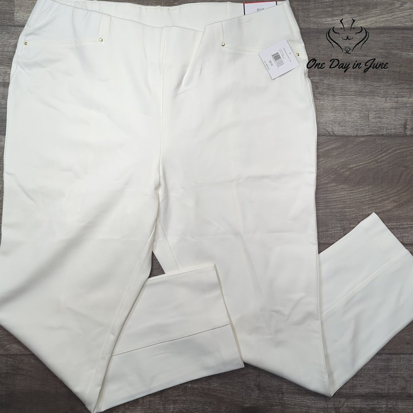 Rafaella Plus Size Slim Leg Comfort Waist Pants Size 18W