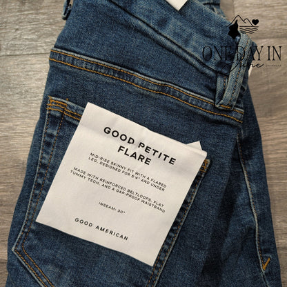 Good American Good Petite Flare Jeans Size 8 (29)