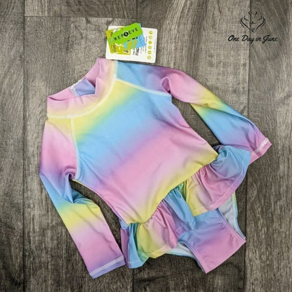 FlapHappy Ruffle Rash Guard One Piece Size 24M
