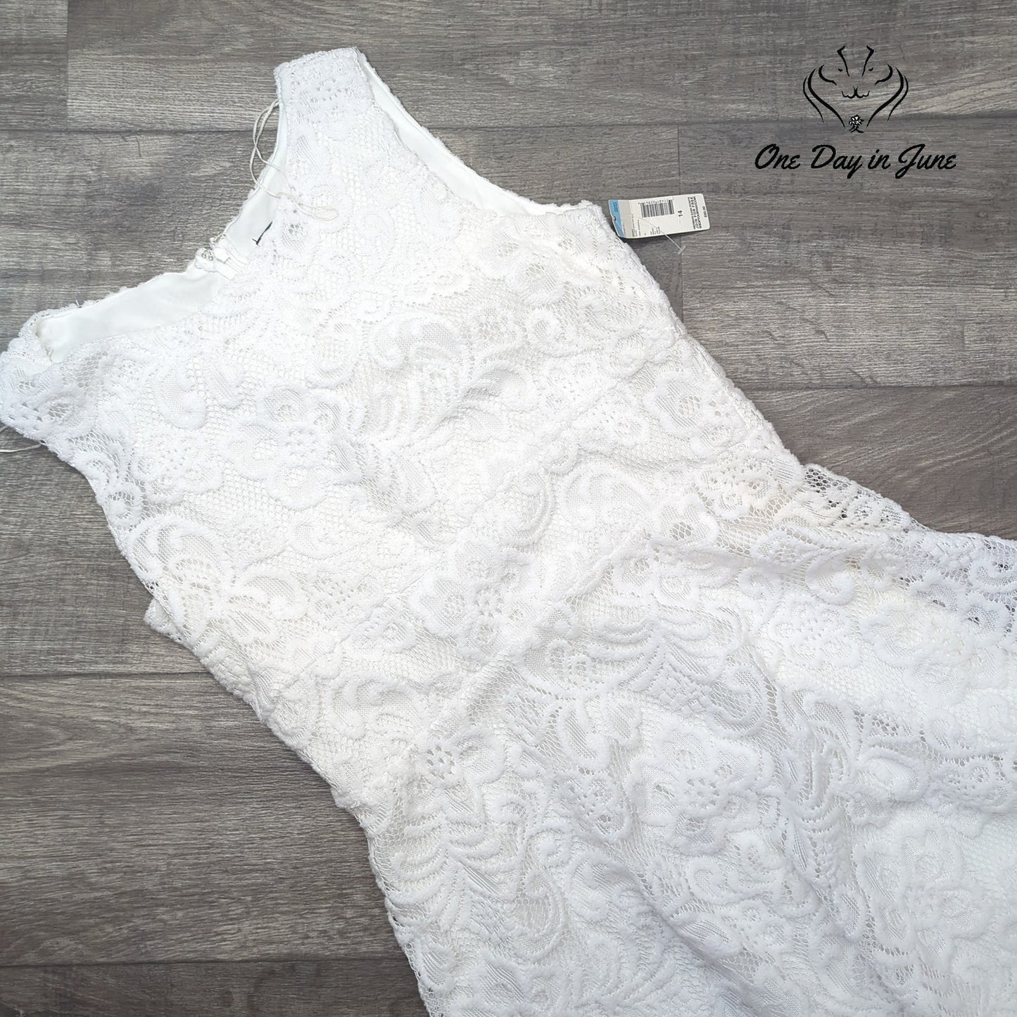 metaphor Sleeveless Lace Layered Mini Dress Size 14