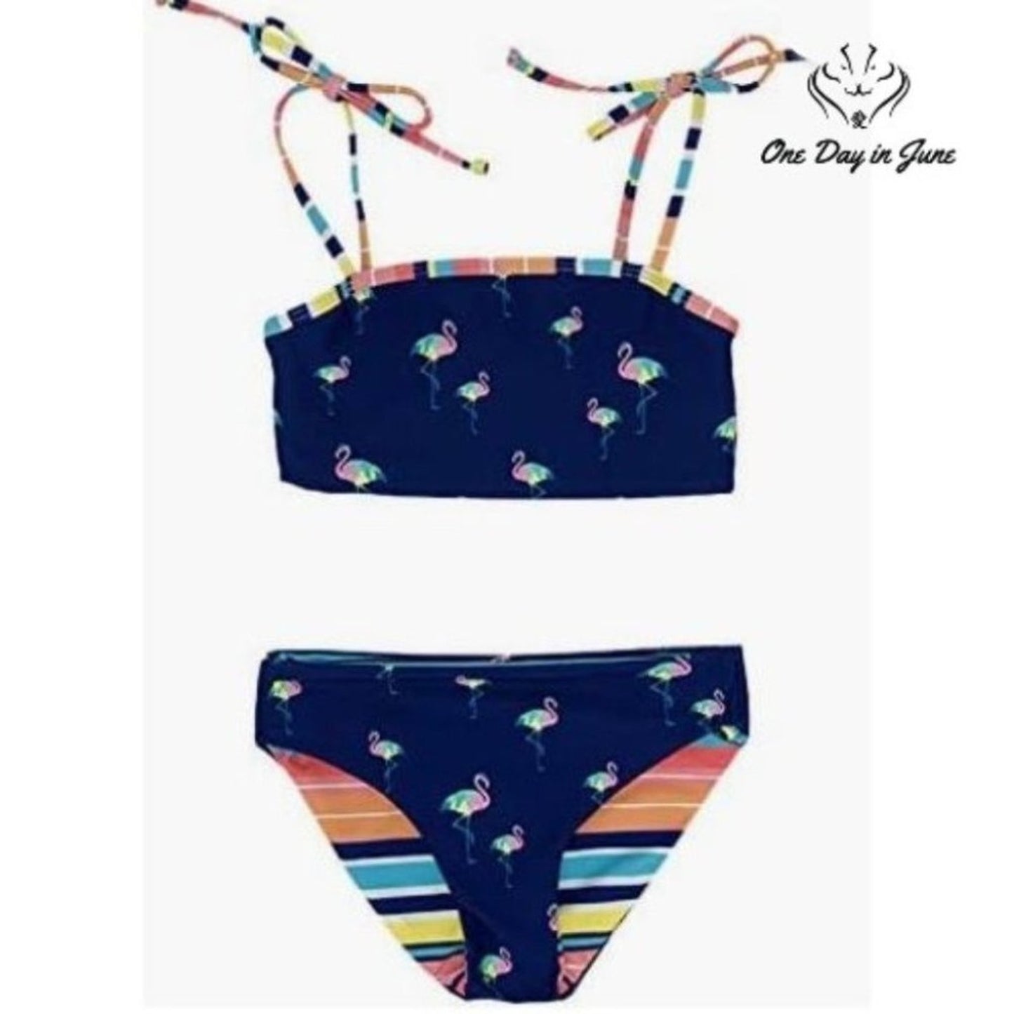 Splendid Take Wing Tube Bikini Swimsuit Size 14