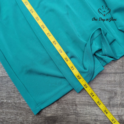 Cinq a Sept Vallory Gathered Midi Skirt Blue Jade Draped Knot NWT Size 0