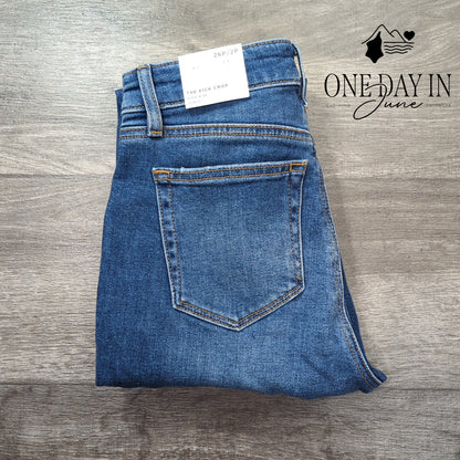 Loft Petite The Kick Crop High Rise Curvy Jeans Size 2P