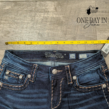 Miss Me Mid Rise Bootcut Jeans Size 2T (26)