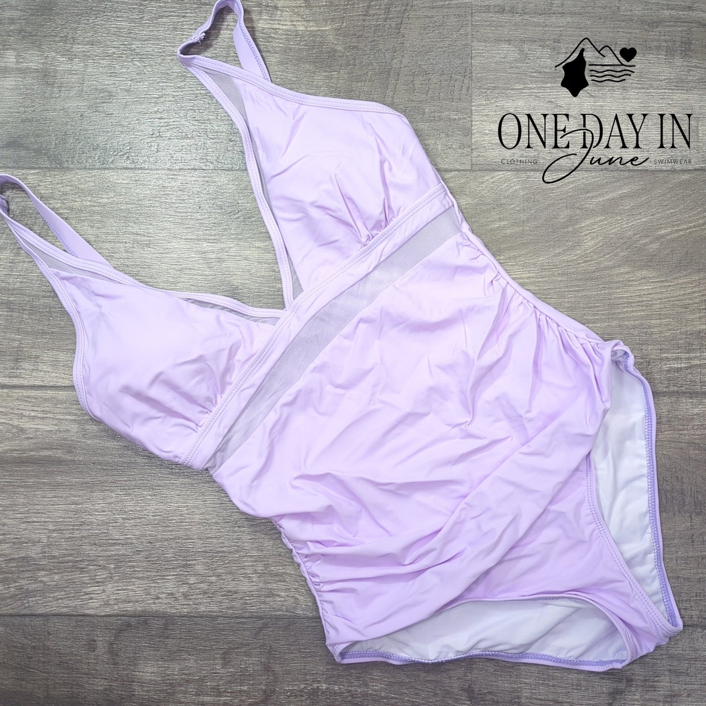 Zando Mesh Cut Out One Piece Swimsuit Size L