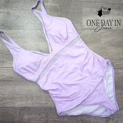 Zando Mesh Cut Out One Piece Swimsuit Size L