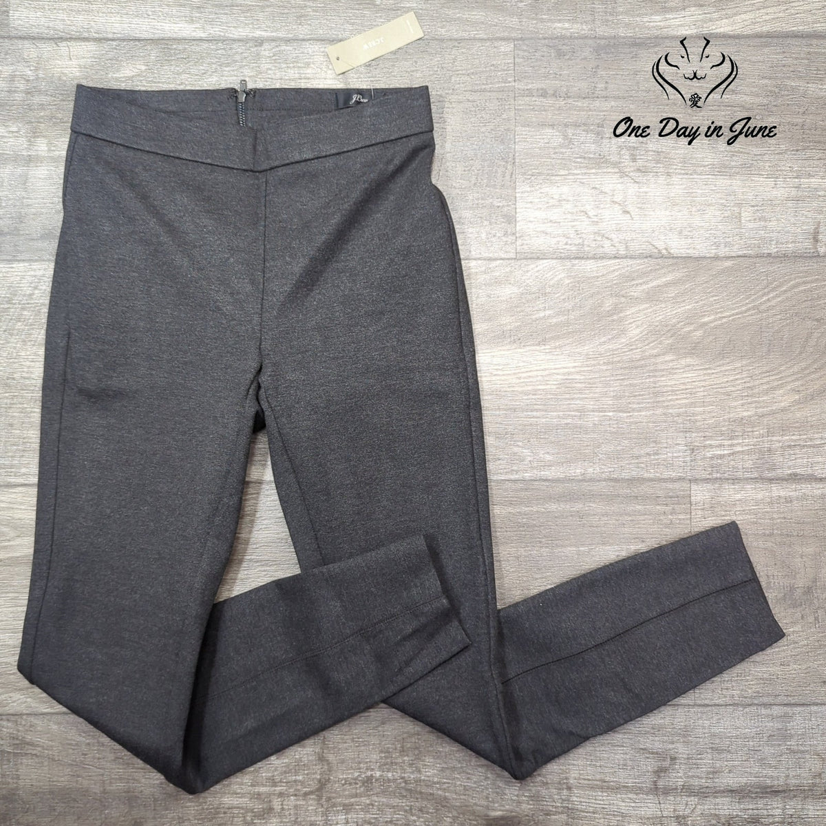 J.Crew Any Day Skinny Ankle Pants Charcoal Gray Stretch NWT Size XS
