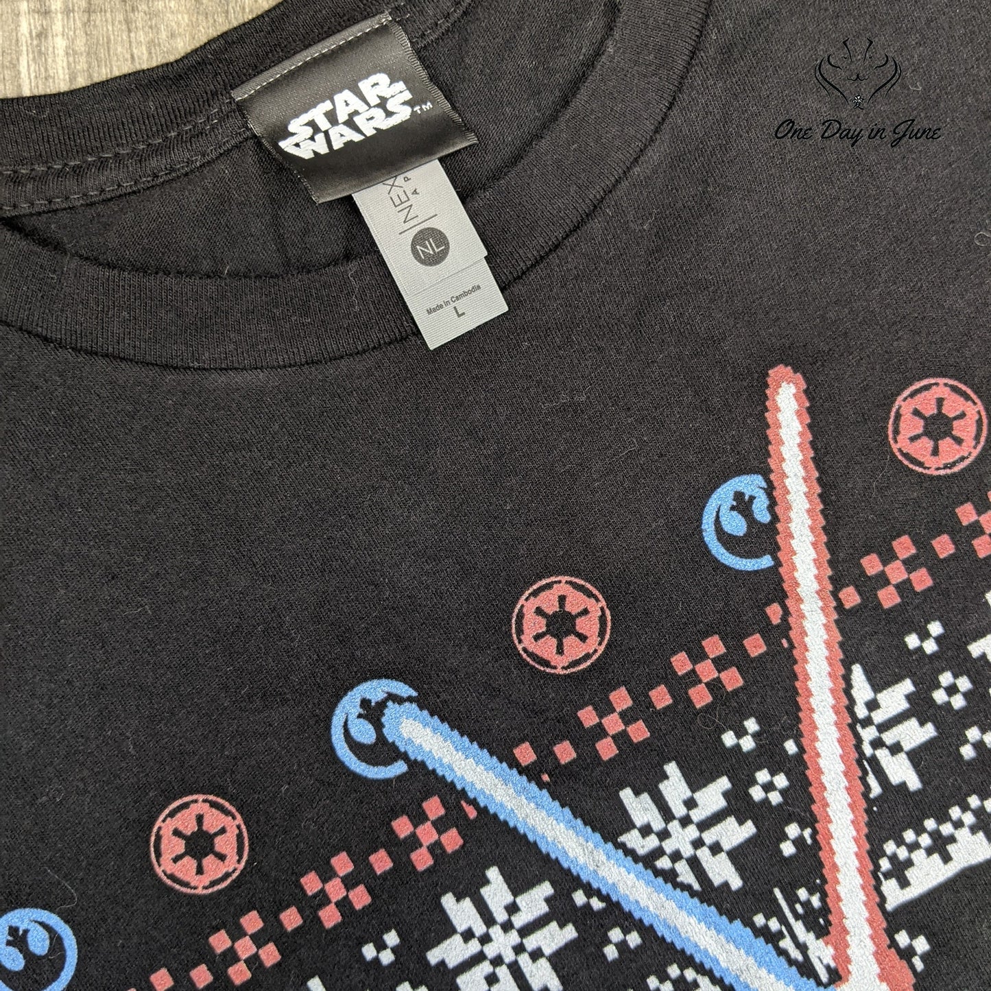 Next Level Apparel Adult Star Wars Light Saber Tee Shirt Size L