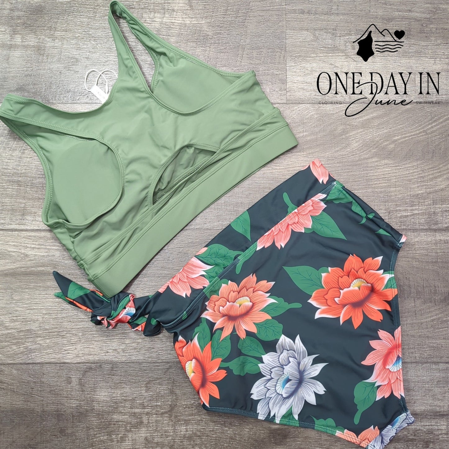Dokotoo Crop Top High Waist Bikini Swimsuit Size L