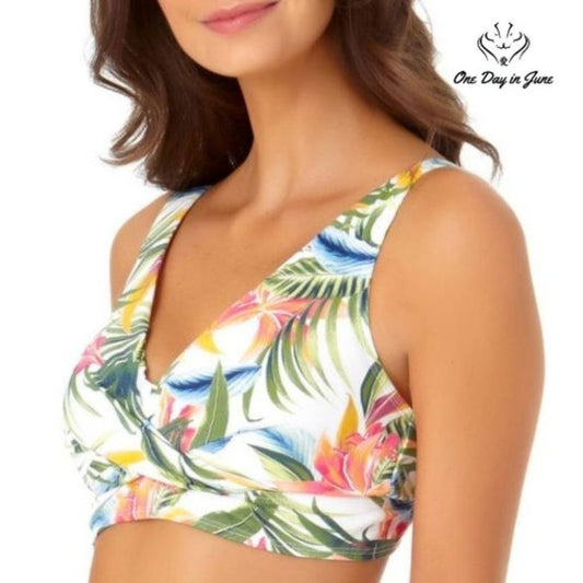 Liz Claiborne Tropical Bra Bikini Top Size S