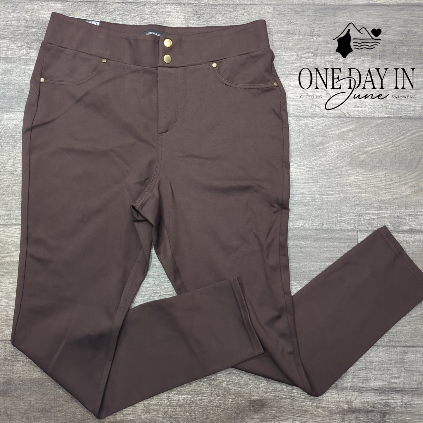 Sabrina Lauren Ultra Soft Stretch Skinny Ankle Pants Size L