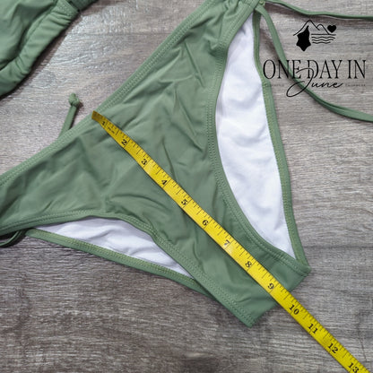 CharmLeaks Tie Side Halter Bikini Swimsuit Size S