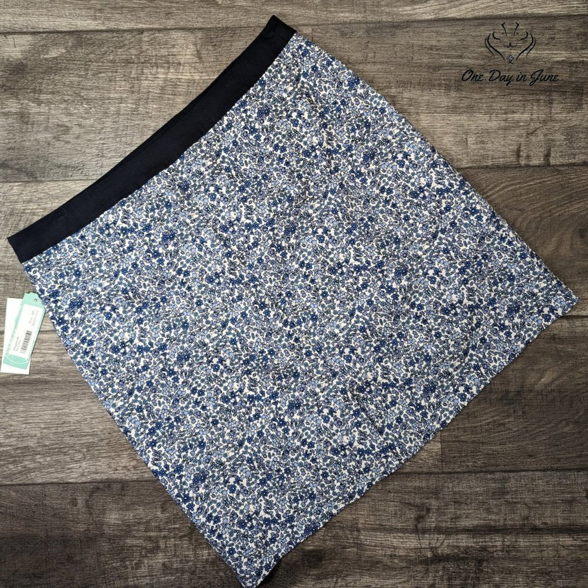 Margaret M Athletic Skirt Blue White Floral Stretch Stitch Fix NWT Size XXL