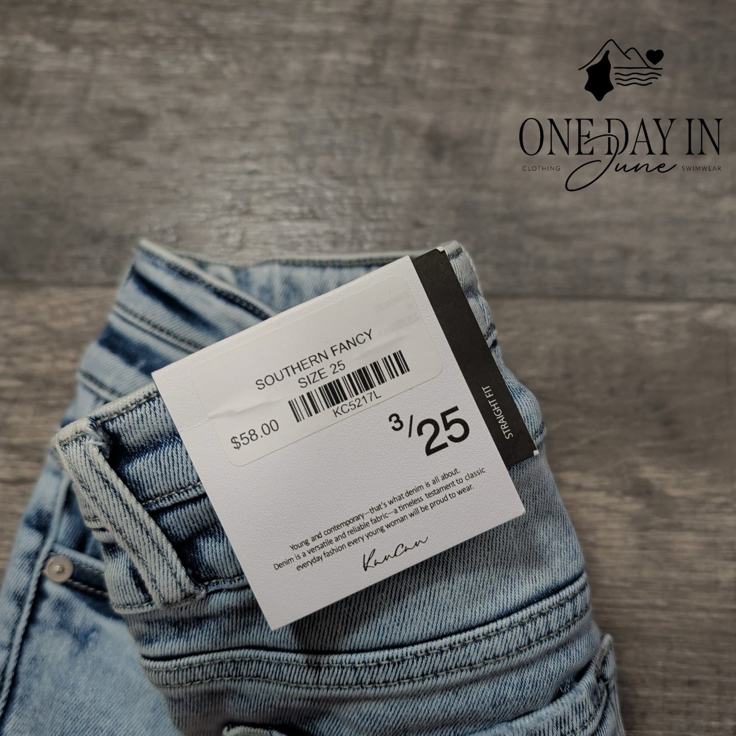 KanCan Juniors Southern Fancy Straight Fit Jeans Size 3