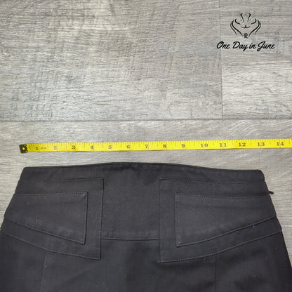 Express Black Pencil Skirt Faux Suede Paneled Career Skirt Size 00