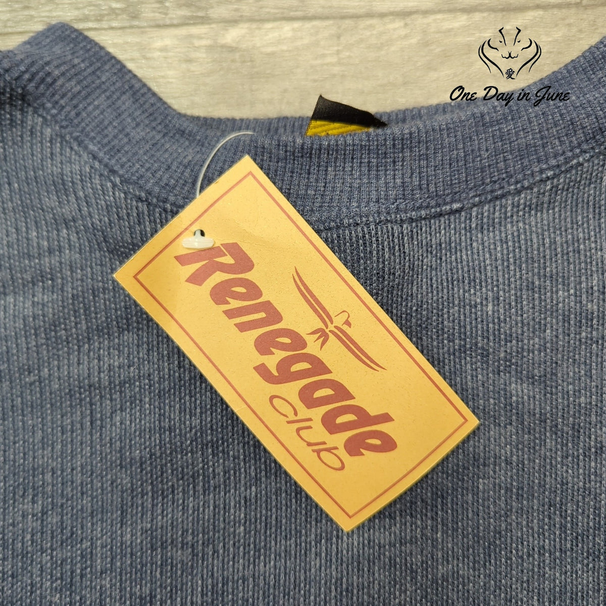 Renegade Club Drive For Life Sweatshirt Blue Knit Elbow Patches NWT Size XL