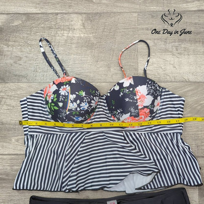 Shekini Underwire Flounce Bikini Swimsuit Size XXL