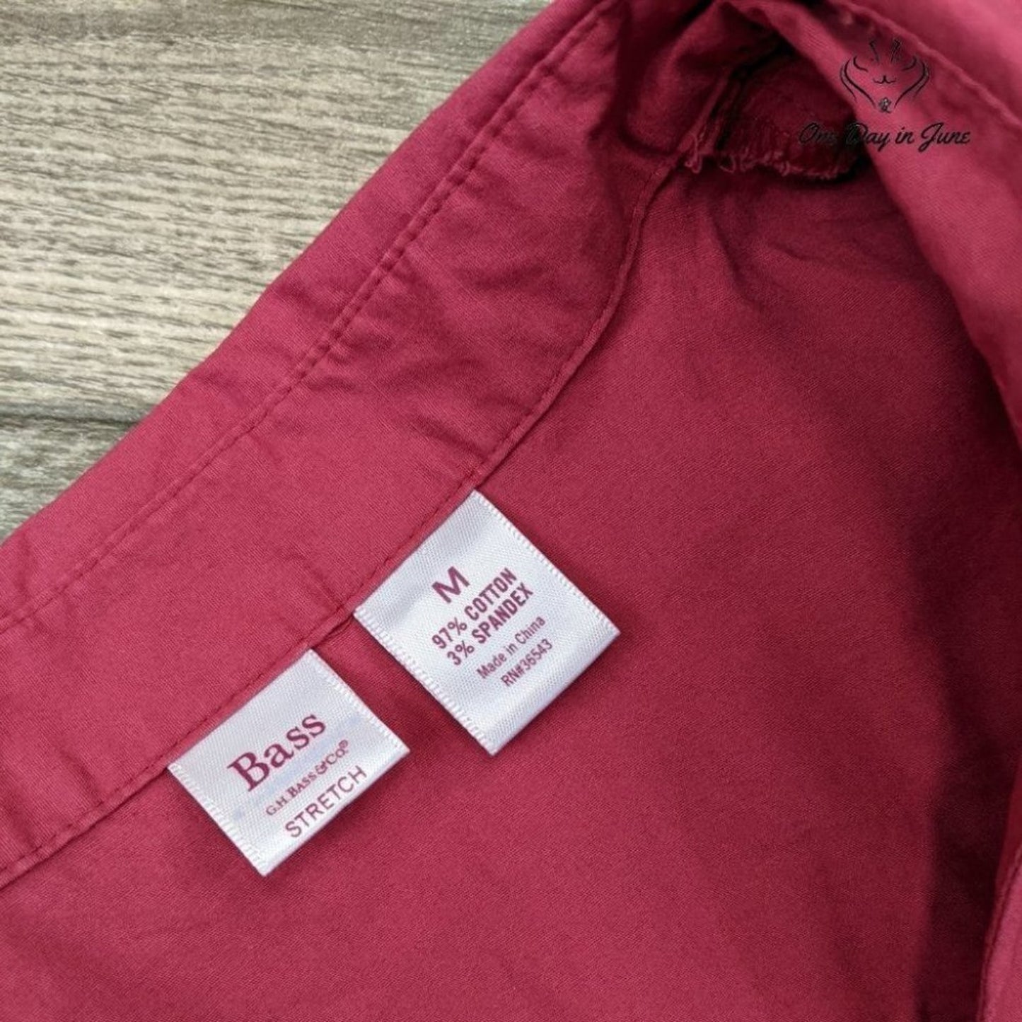 Bass Long Sleeve Stretch Button Down Top Size M