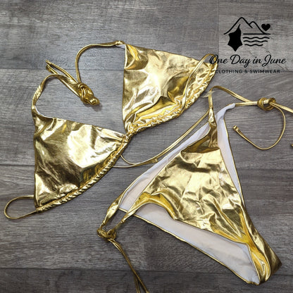 Charmleaks Triangle Tie Side Bikini Swimsuit Size 0XL