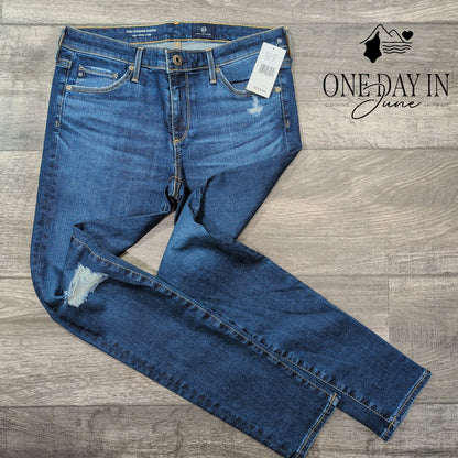 AG Adriano Goldschmied The Legging Jeans Distressed Skinny NWT $215 Size 4 (27)
