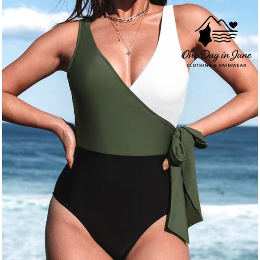 Cupshe Color Block One Piece Swimsuit Size M