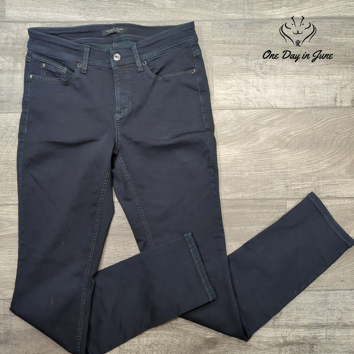 Cabio Jeans Jeans Luxury Edition Skinny Jeans Dark Navy Blue Stretch Size 8