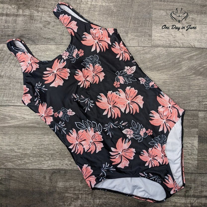 American Trends Crisscross Back Athletic One Piece Swimsuit Size XL