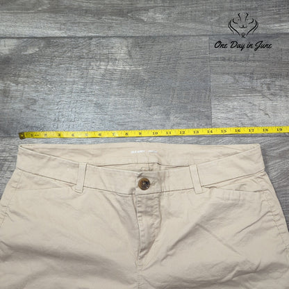 Old Navy Boot Cut Khaki Chino Pants Women's Beige Tan Size 14