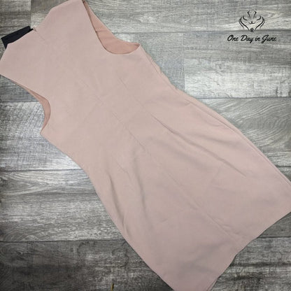 Blaque Label Sculpted Hemline Sleeveless Sheath Dress Blush Pink NWT Size M