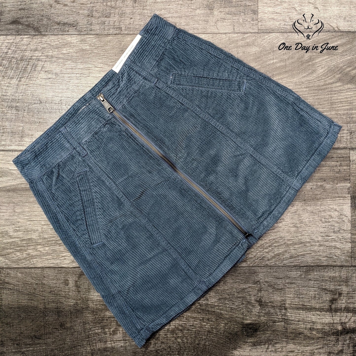 American Eagle Outfitters Zip Front High Rise A Line Corduroy Skirt Size 2