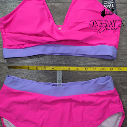 Blooming Jelly Modest Bikini Swimsuit Size L