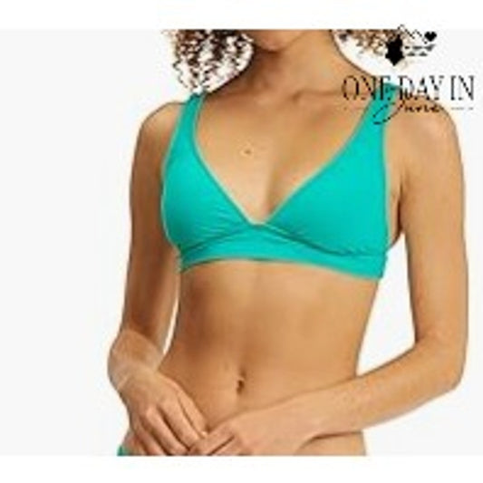 Billabong Classic Solid Banded Triangle Bikini Top Size M