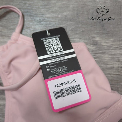 Shekini High Waist V Neck One Shoulder Bikini Swimsuit Size S