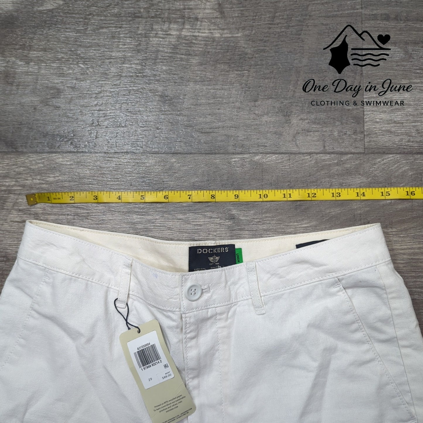 Dockers High Straight Linen Pants Size 29 (8) Tall