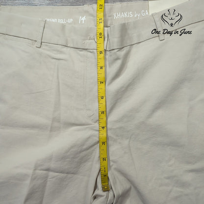 Gap Boyfriend Roll Up Khaki Shorts Size 14