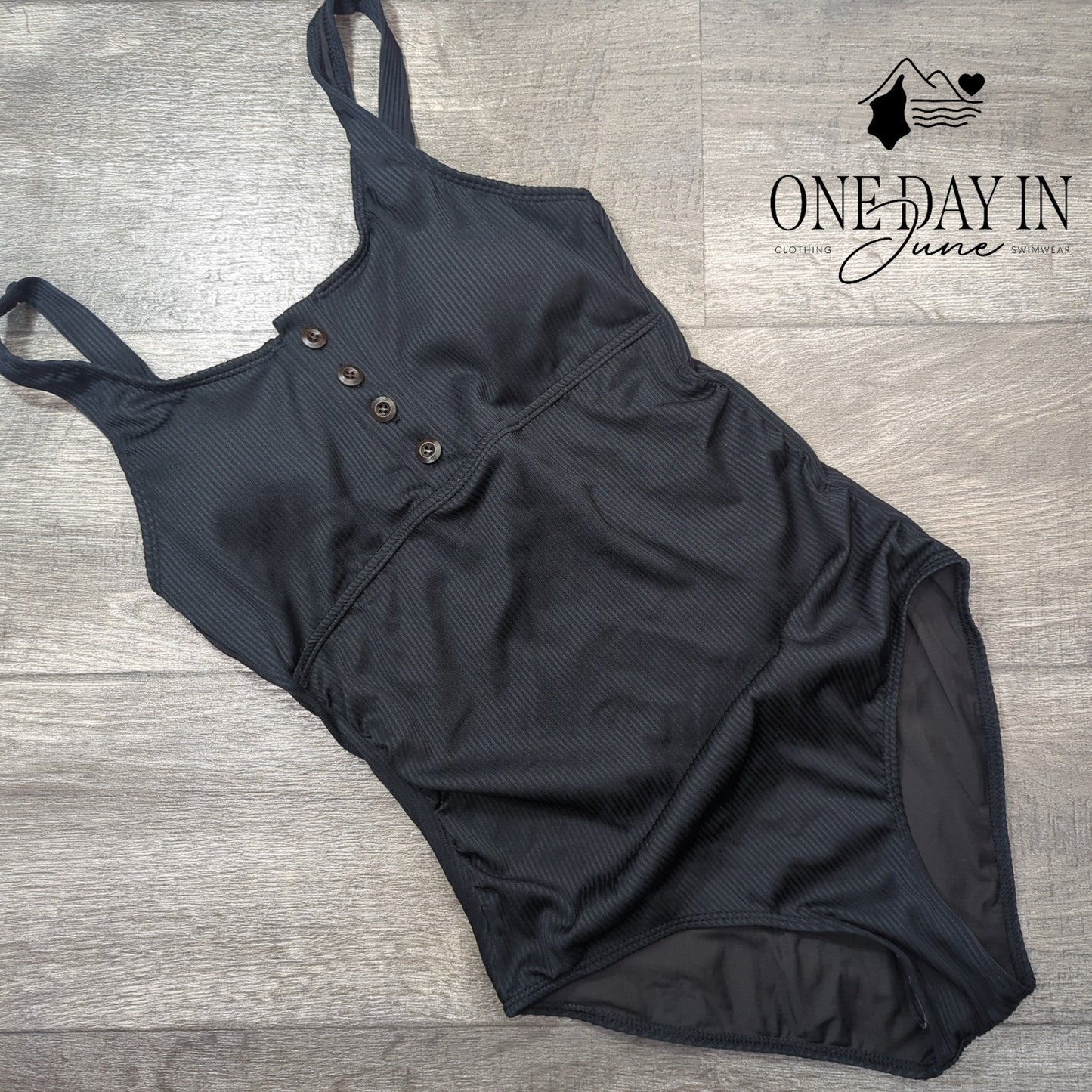 Daci Ribbed One Piece Swimsuit Size M