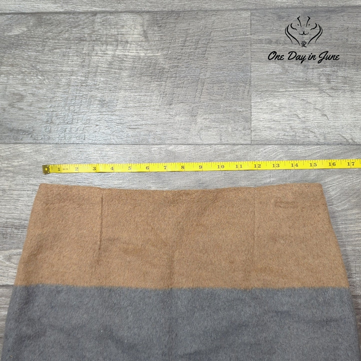 Amanda + Chelsea Modern Fit Colorblock Wool Blend Skirt Gray Black NWT Size S