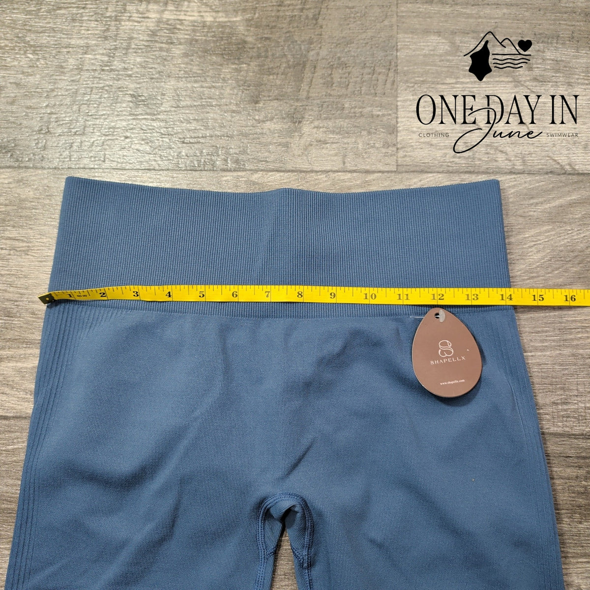 Shapellx High Waisted Seamless Shaping Leggings Blue NWT Size XL