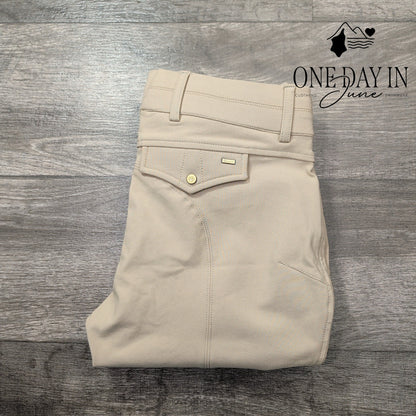 Ariat Olympia Pro Low Rise Breeches Tan Patch Equestrian Riding NWT Size 26L (2)