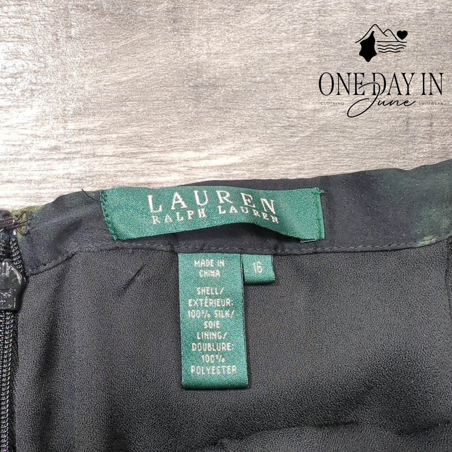 Lauren by Ralph Lauren Floral Silk Lined Layered Midi Skirt Size 16