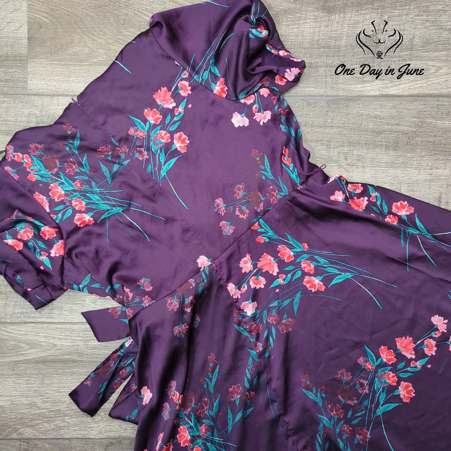 DKNY Short Sleeve Floral Dress Size 16