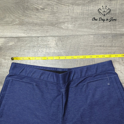 Capsule 121 Pull On Straight Leg Pants Blue Stretch Denim Look Size XL