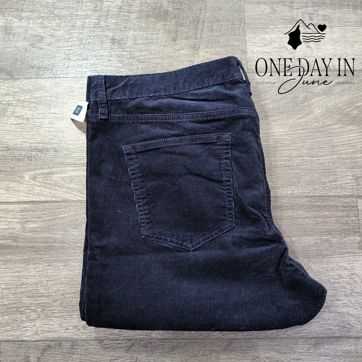 Gap Perfect Boot Corduroy Pants Navy Blue Bootcut NWT Size 16 (33)