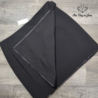 White House Black Market Faux Wrap Boot Skirt Black NWT Size 12