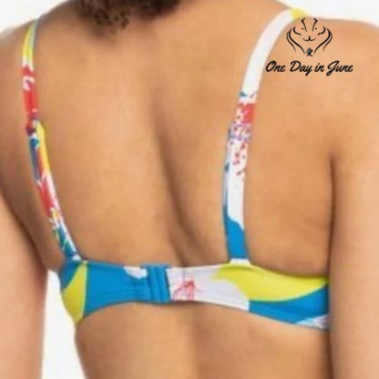 Roxy She Just Shines Underwire D Cup Bikini Top Size S