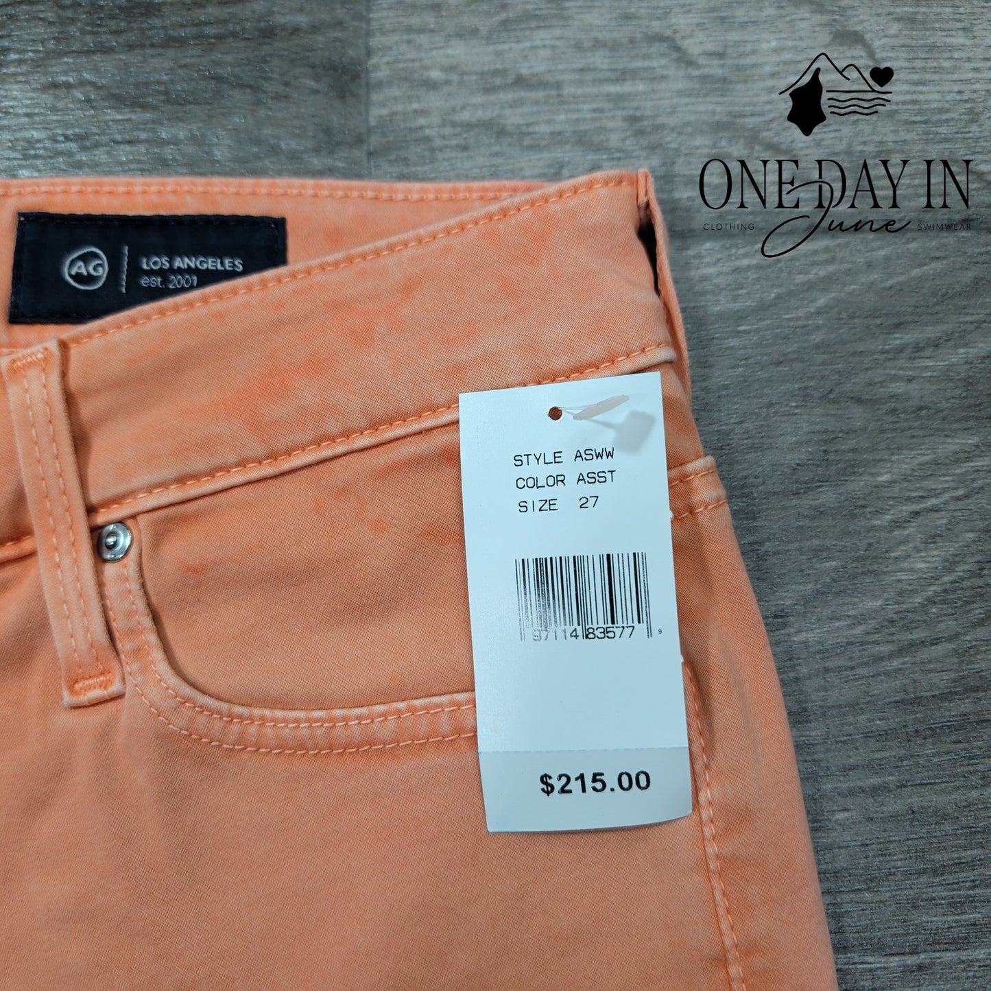 AG Adriano Goldschmied Farrah High Rise Skinny Jeans Orange NWT Size 4 (27)
