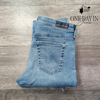 AG Adriano Goldschmied The Legging Ankle Distressed Skinny Jeans NWT Size 4